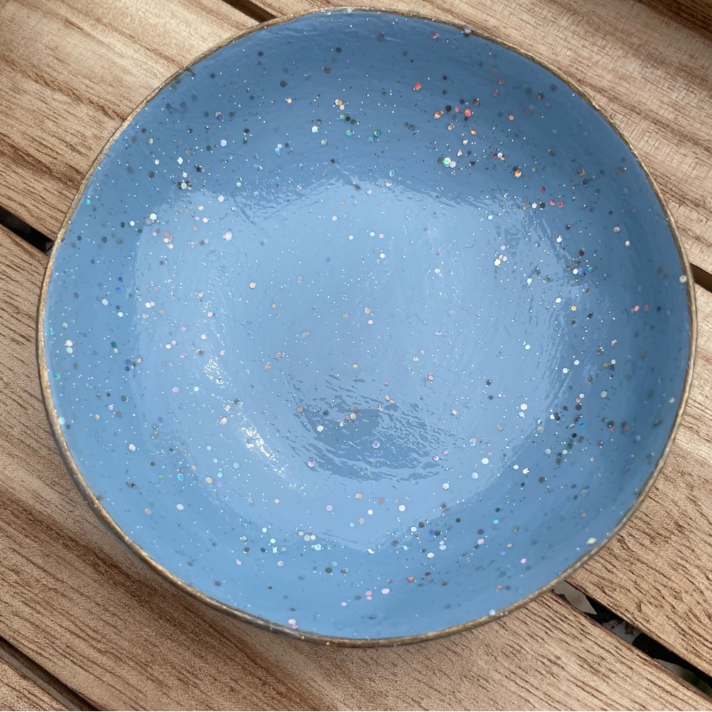 Light Blue Clay Ring Jewelry Office Catchall Decor Accent Piece